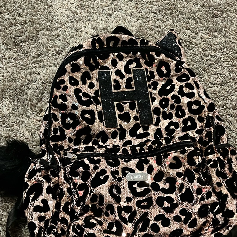 Kids backpack with initial H